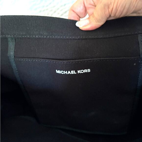 Michael Kors Graffiti Black Canvas Tote Bag - Picture 4 of 6